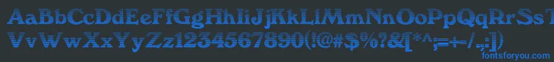 We3Db Font – Blue Fonts on Black Background