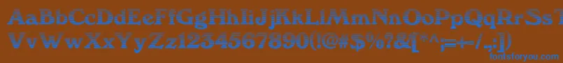We3Db Font – Blue Fonts on Brown Background