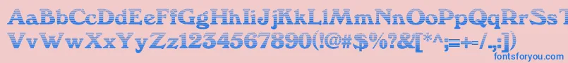 We3Db Font – Blue Fonts on Pink Background