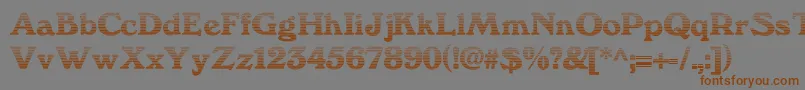 We3Db Font – Brown Fonts on Gray Background