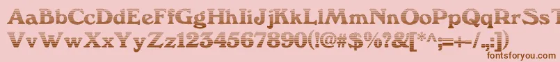 We3Db Font – Brown Fonts on Pink Background