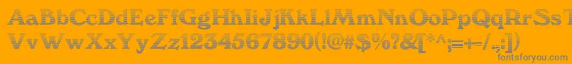 We3Db Font – Gray Fonts on Orange Background