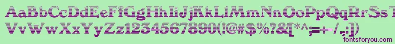 We3Db Font – Purple Fonts on Green Background