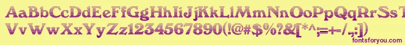 We3Db Font – Purple Fonts on Yellow Background