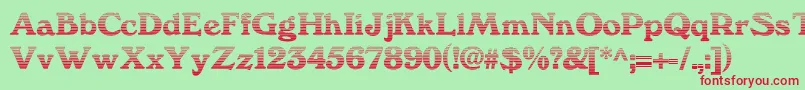 We3Db Font – Red Fonts on Green Background