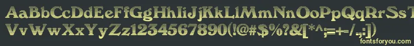 We3Db Font – Yellow Fonts on Black Background