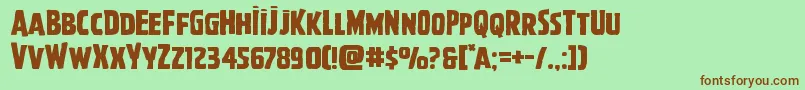 Ghoulishintentexpand Font – Brown Fonts on Green Background
