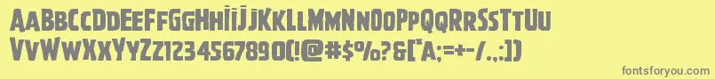 Ghoulishintentexpand Font – Gray Fonts on Yellow Background
