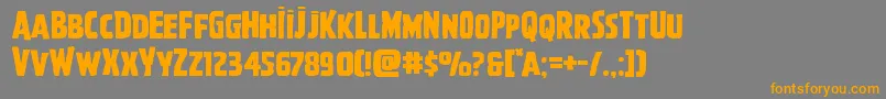 Ghoulishintentexpand Font – Orange Fonts on Gray Background
