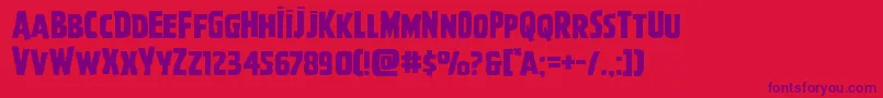 Ghoulishintentexpand Font – Purple Fonts on Red Background