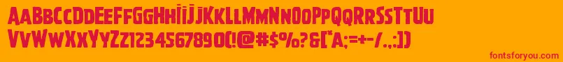 Ghoulishintentexpand Font – Red Fonts on Orange Background