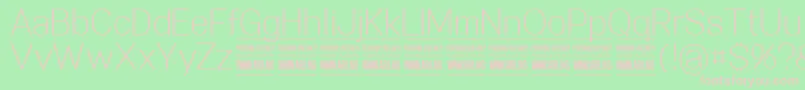 More about SpecifypersonalNormlight Font SpecifypersonalNormlight Font – Pink Fonts on Green Background