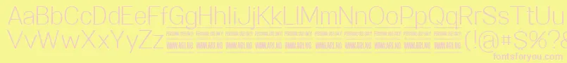 SpecifypersonalNormlight Font – Pink Fonts on Yellow Background