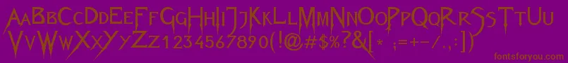 FiolexMephisto Font – Brown Fonts on Purple Background