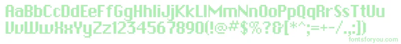 PfbitmapOnesquared Font – Green Fonts on White Background