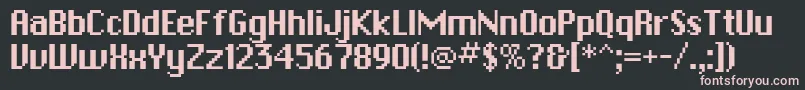 PfbitmapOnesquared Font – Pink Fonts on Black Background