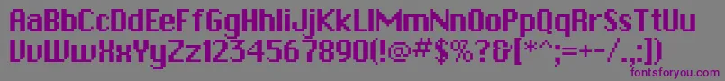 PfbitmapOnesquared Font – Purple Fonts on Gray Background