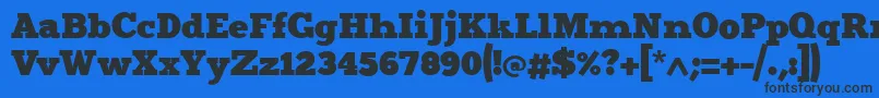 Merit4 Font – Black Fonts on Blue Background