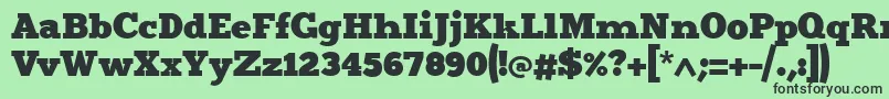Merit4 Font – Black Fonts on Green Background