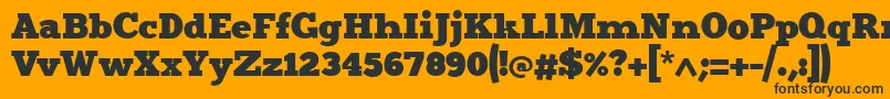 Merit4 Font – Black Fonts on Orange Background