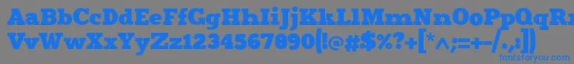Merit4 Font – Blue Fonts on Gray Background