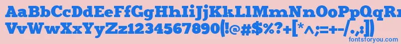 Шрифт Merit4 – синие шрифты на розовом фоне