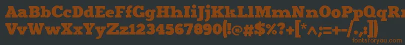 Merit4 Font – Brown Fonts on Black Background