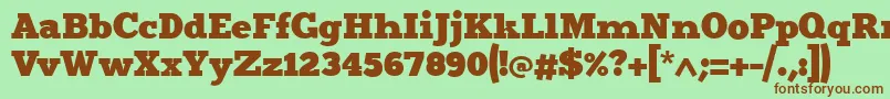 Merit4 Font – Brown Fonts on Green Background