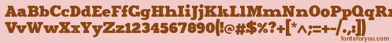 Merit4 Font – Brown Fonts on Pink Background