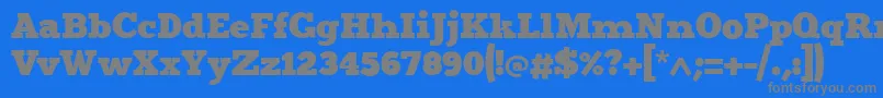 Merit4 Font – Gray Fonts on Blue Background