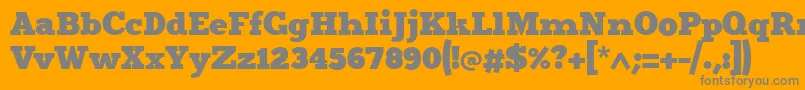 Merit4 Font – Gray Fonts on Orange Background