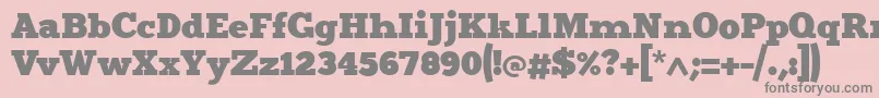 Merit4-Schriftart – Graue Schriften auf rosa Hintergrund
