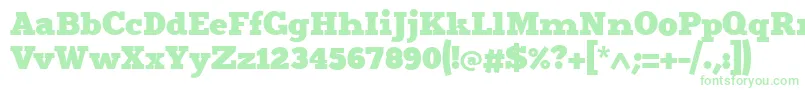 Merit4-Schriftart – Grüne Schriften auf weißem Hintergrund