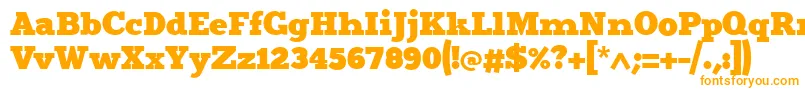 Merit4 Font – Orange Fonts on White Background