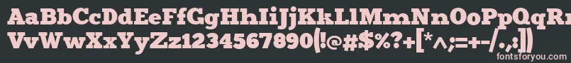 Merit4 Font – Pink Fonts on Black Background