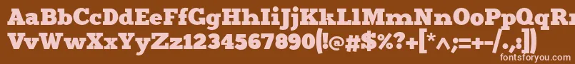 Merit4 Font – Pink Fonts on Brown Background
