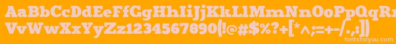 Merit4 Font – Pink Fonts on Orange Background