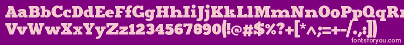 Merit4-Schriftart – Rosa Schriften auf violettem Hintergrund