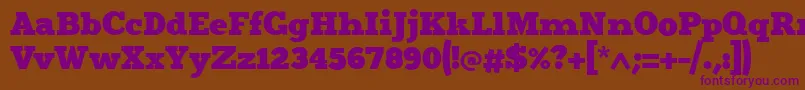 Merit4 Font – Purple Fonts on Brown Background