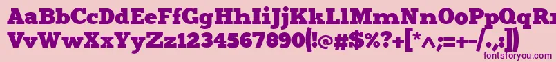 Merit4 Font – Purple Fonts on Pink Background