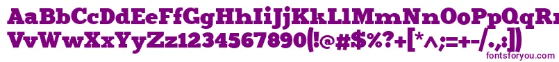 Merit4 Font – Purple Fonts on White Background