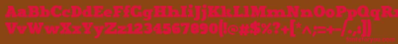 Merit4 Font – Red Fonts on Brown Background
