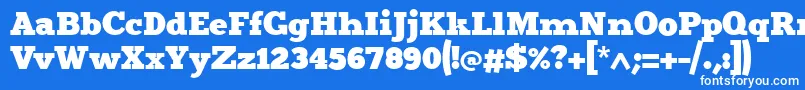 Merit4 Font – White Fonts on Blue Background