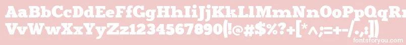 Merit4 Font – White Fonts on Pink Background