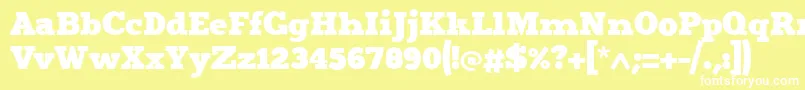 Merit4 Font – White Fonts on Yellow Background