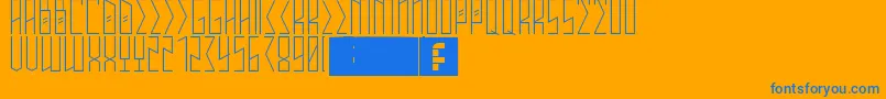Annihilate Font – Blue Fonts on Orange Background