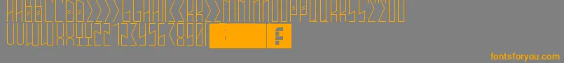 Annihilate-fontti – oranssit fontit harmaalla taustalla