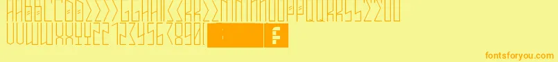 Annihilate Font – Orange Fonts on Yellow Background