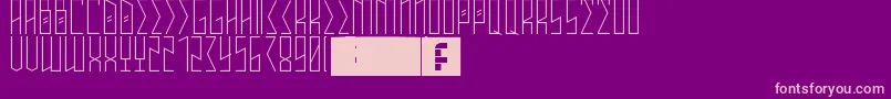 Annihilate Font – Pink Fonts on Purple Background