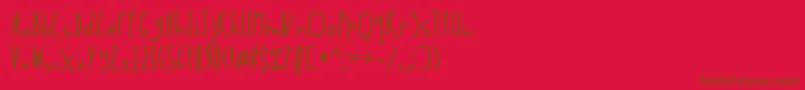 UpInAir Font – Brown Fonts on Red Background